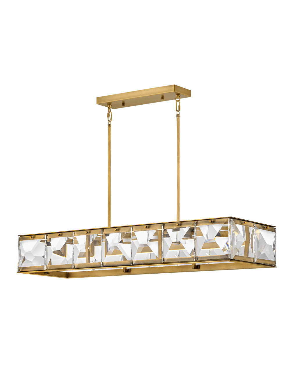 Jolie LED Linear Pendant in Heritage Brass - available from The Lighting Shoppe, trusted by Canadian homeowners