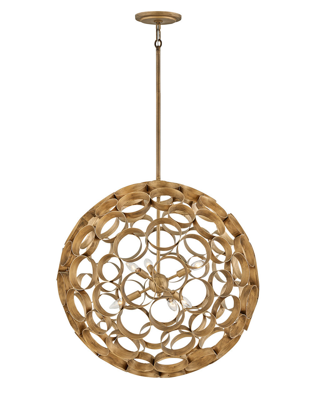Centric LED Chandelier in Burnished Gold - available from The Lighting Shoppe, trusted by Canadian homeowners