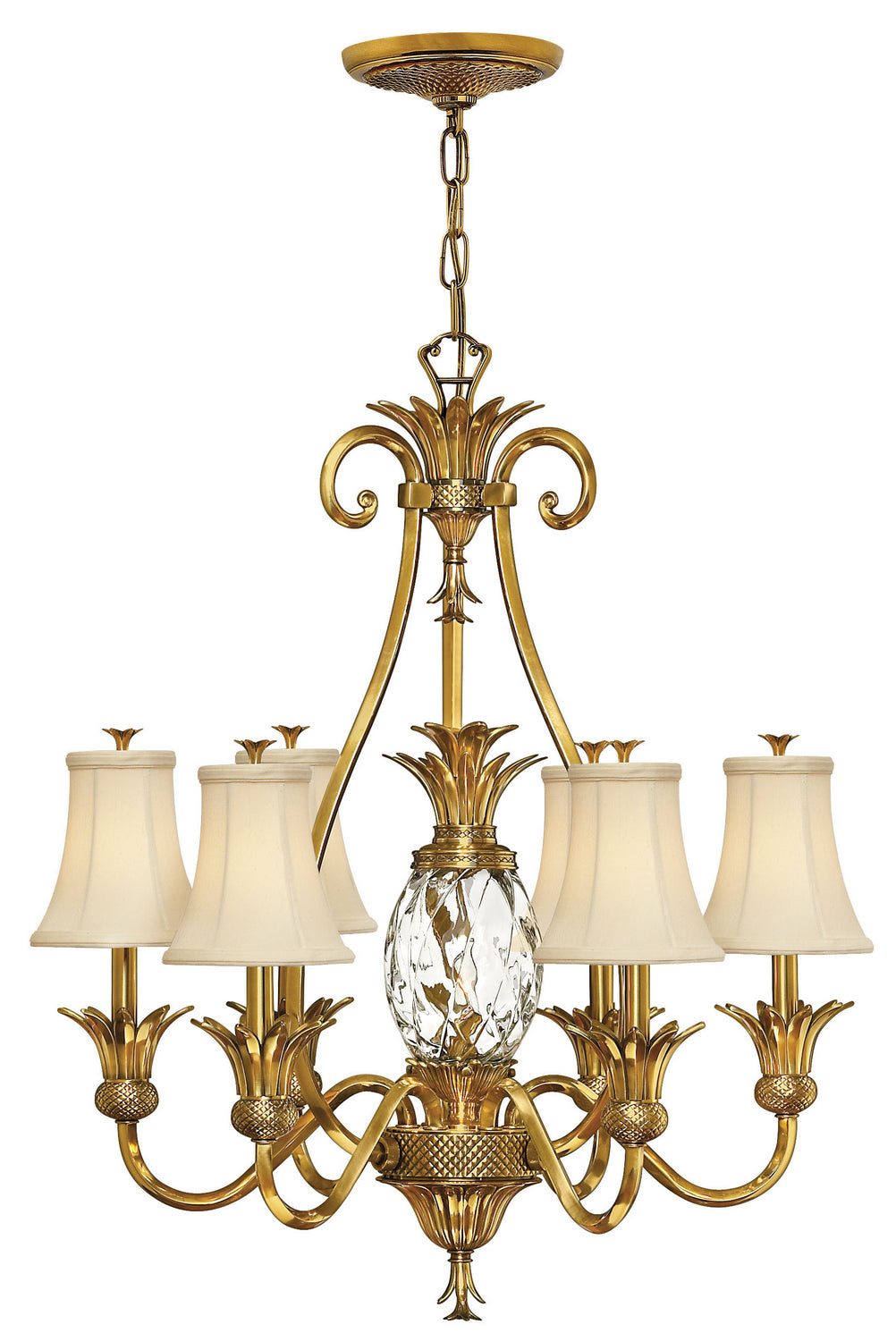 Plantation LED Chandelier in Burnished Brass - available from The Lighting Shoppe, trusted by Canadian homeowners