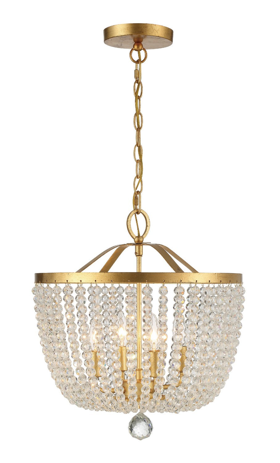Rylee Four Light Chandelier in Antique Gold - available from The Lighting Shoppe, trusted by Canadian homeowners