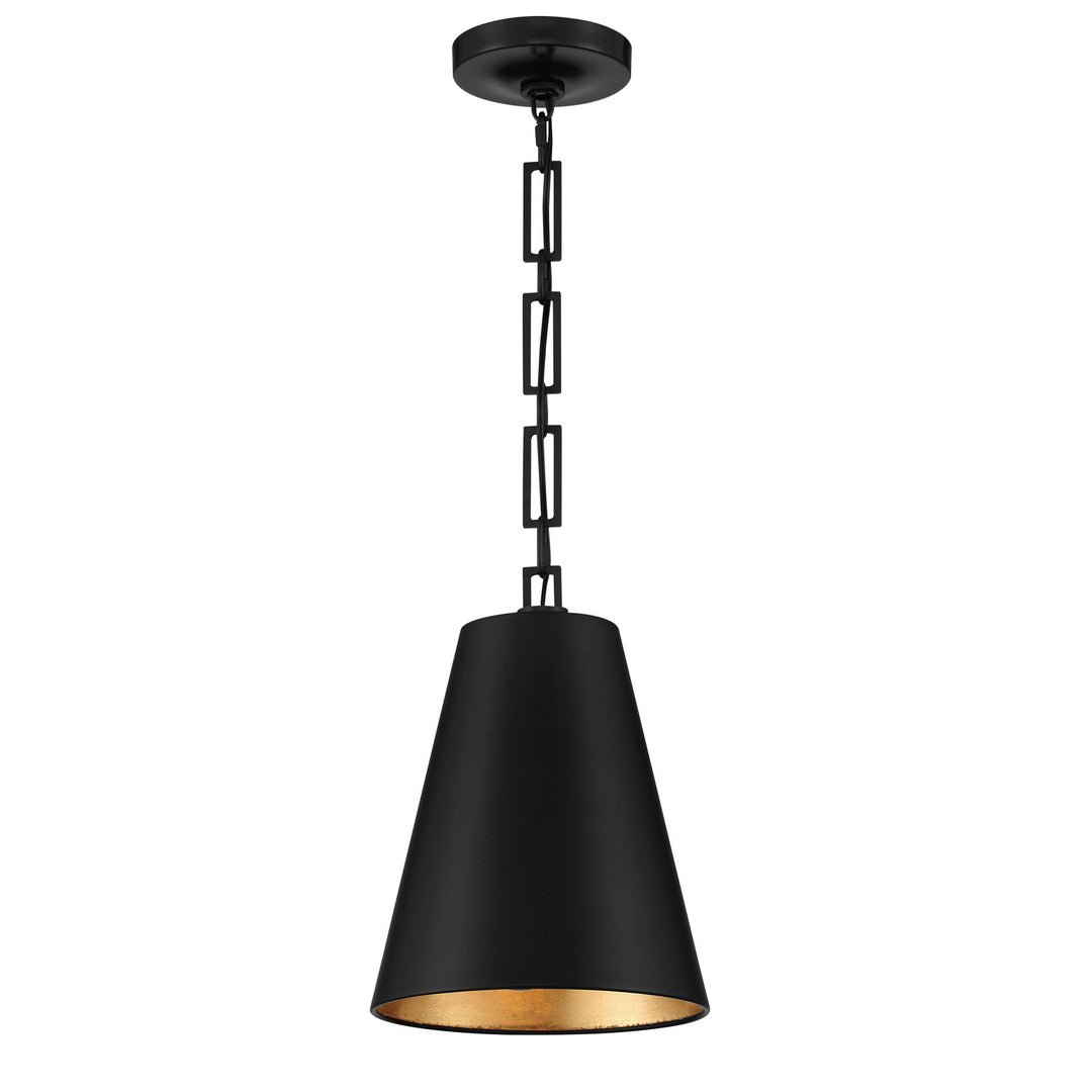 Alston Two Light Chandelier in Matte Black + Antique Gold - available from The Lighting Shoppe, trusted by Canadian homeowners
