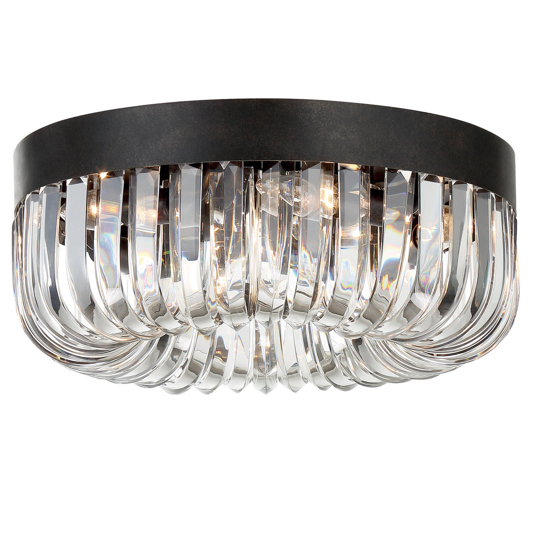 Alister Five Light Flush Mount in Charcoal Bronze - available from The Lighting Shoppe, trusted by Canadian homeowners
