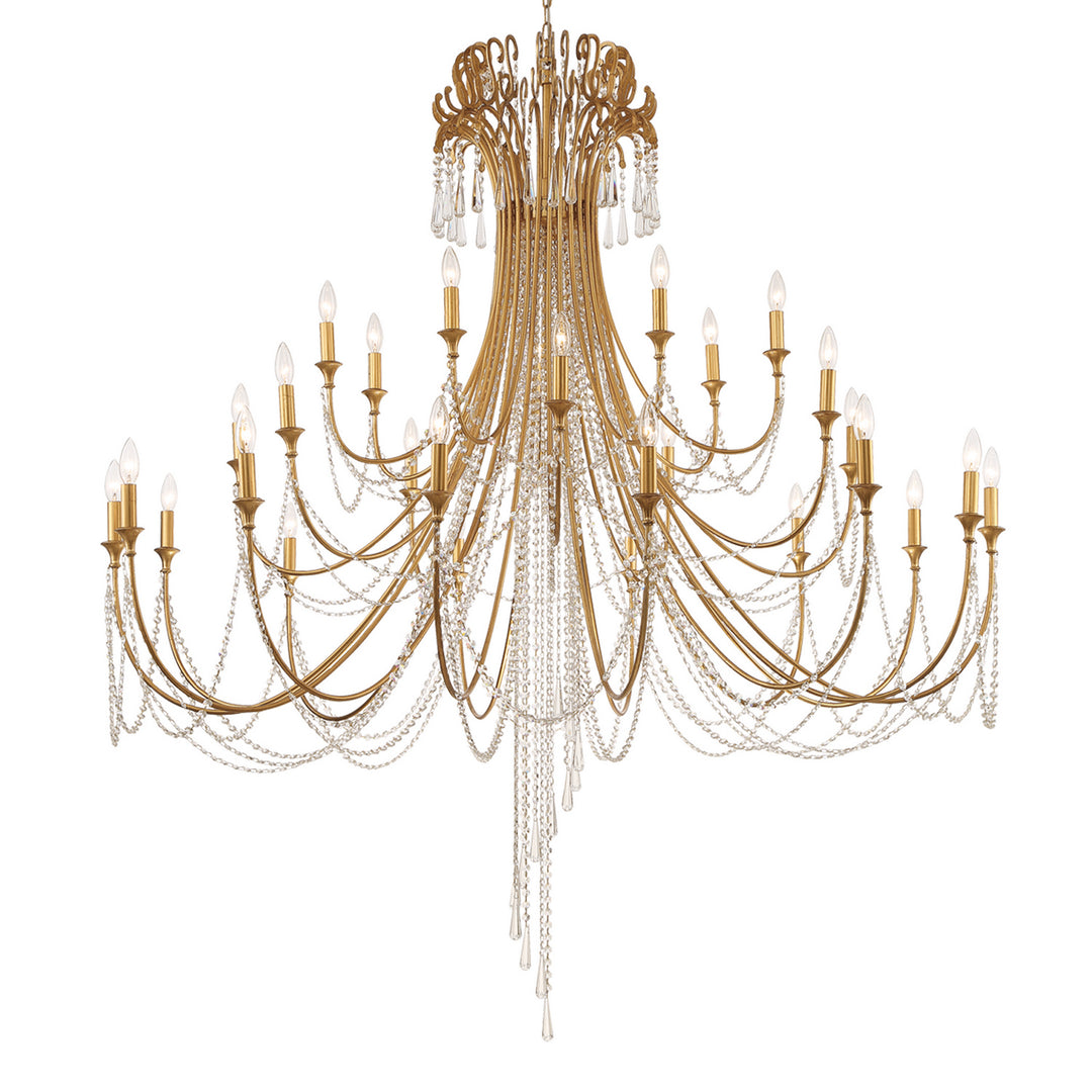Arcadia 28 Light Chandelier in Antique Gold - available from The Lighting Shoppe, trusted by Canadian homeowners