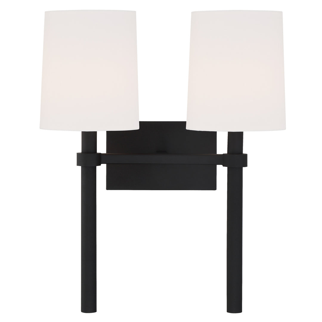 Bromley Two Light Wall Sconce in Black Forged - available from The Lighting Shoppe, trusted by Canadian homeowners