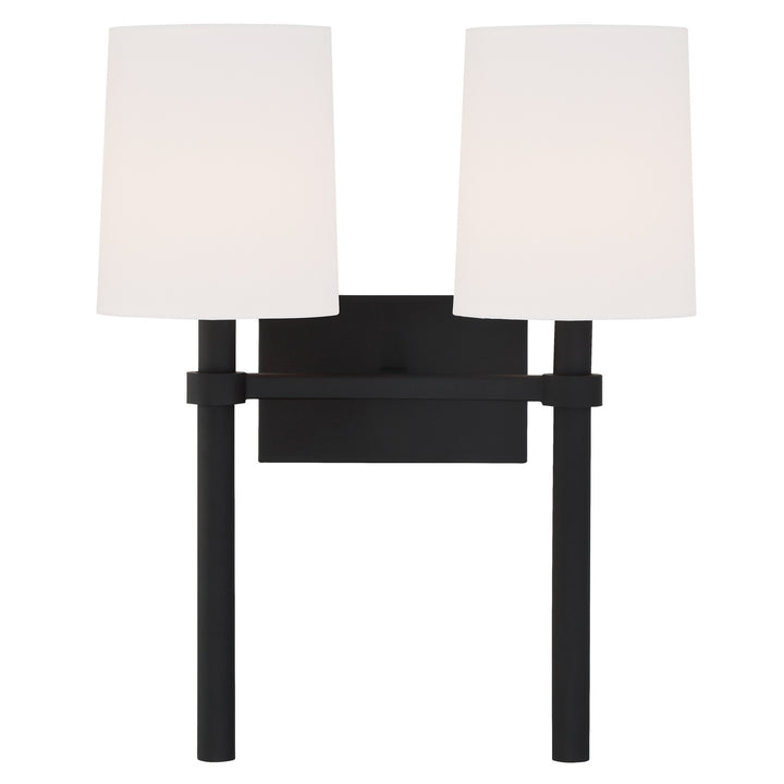 Bromley Two Light Wall Sconce in Black Forged - available from The Lighting Shoppe, trusted by Canadian homeowners