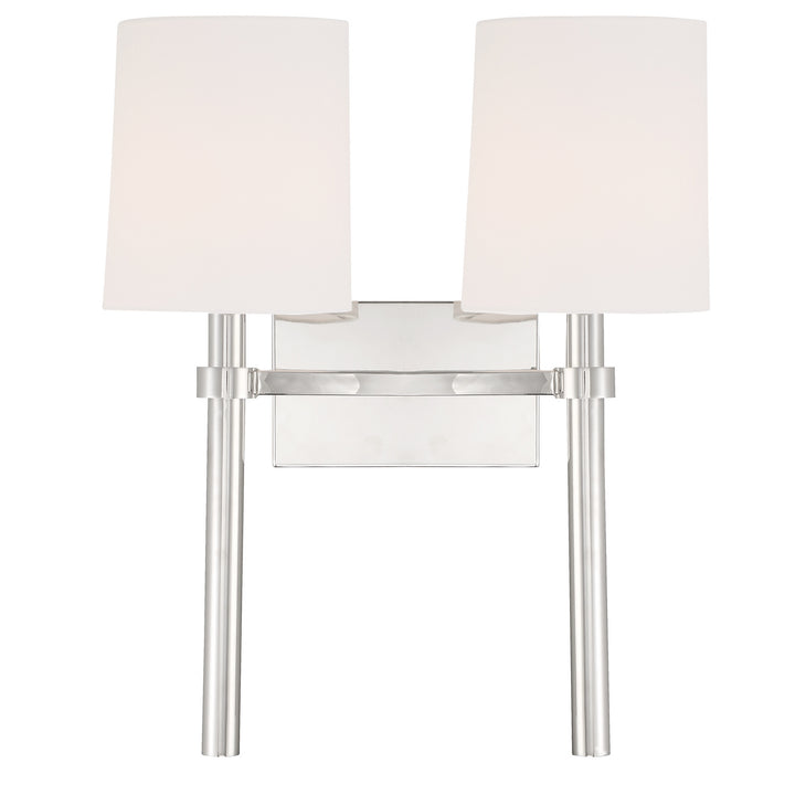 Bromley Two Light Wall Sconce in Polished Nickel - available from The Lighting Shoppe, trusted by Canadian homeowners
