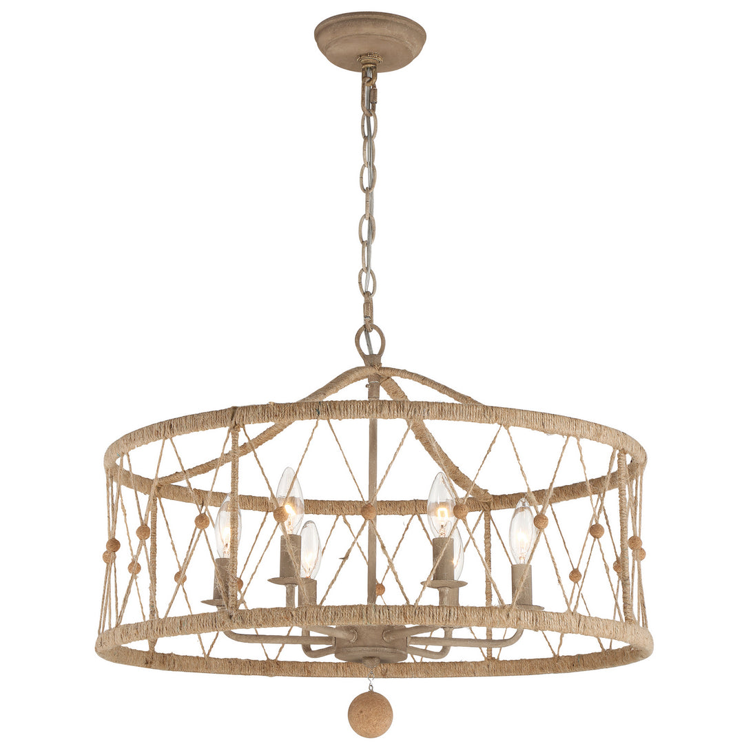 Brixton Six Light Chandelier in Burnished Silver - available from The Lighting Shoppe, trusted by Canadian homeowners