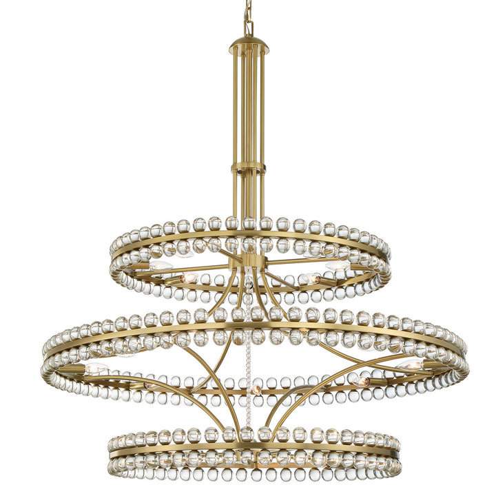 Clover 24 Light Chandelier in Aged Brass - available from The Lighting Shoppe, trusted by Canadian homeowners