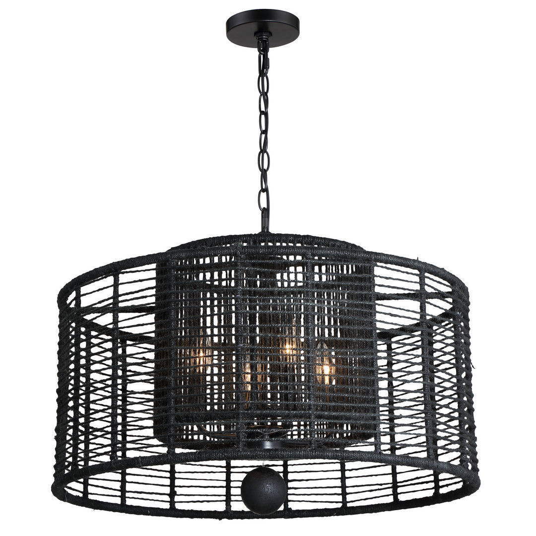 Jayna Four Light Chandelier in Matte Black - available from The Lighting Shoppe, trusted by Canadian homeowners