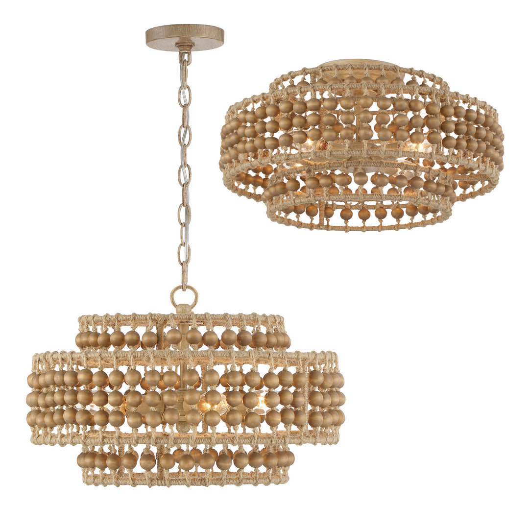 Silas Four Light Semi Flush Mount in Burnished Silver - available from The Lighting Shoppe, trusted by Canadian homeowners
