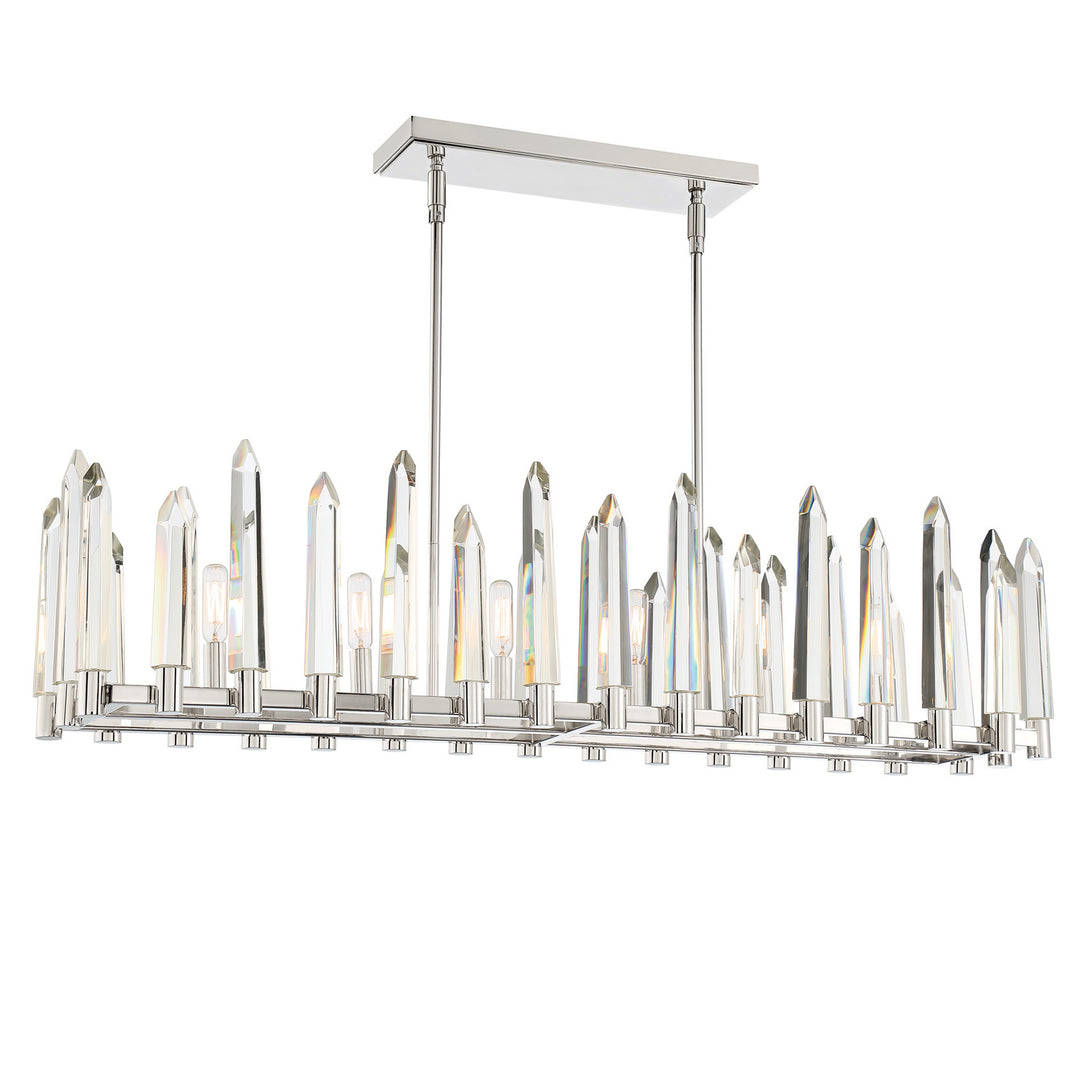 Watson Six Light Chandelier in Polished Nickel - available from The Lighting Shoppe, trusted by Canadian homeowners
