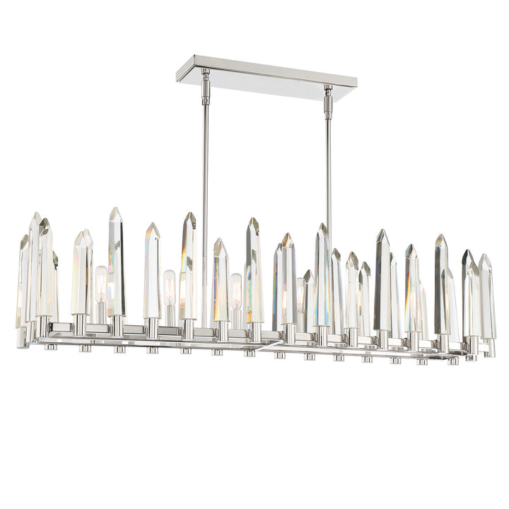 Watson Six Light Chandelier in Polished Nickel - available from The Lighting Shoppe, trusted by Canadian homeowners