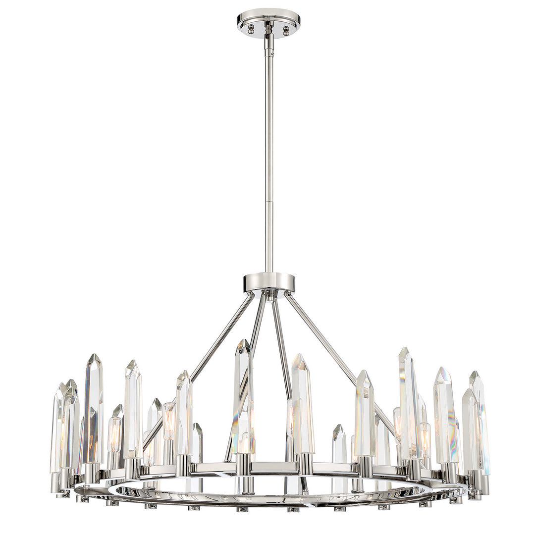 Watson Eight Light Chandelier in Polished Nickel - available from The Lighting Shoppe, trusted by Canadian homeowners