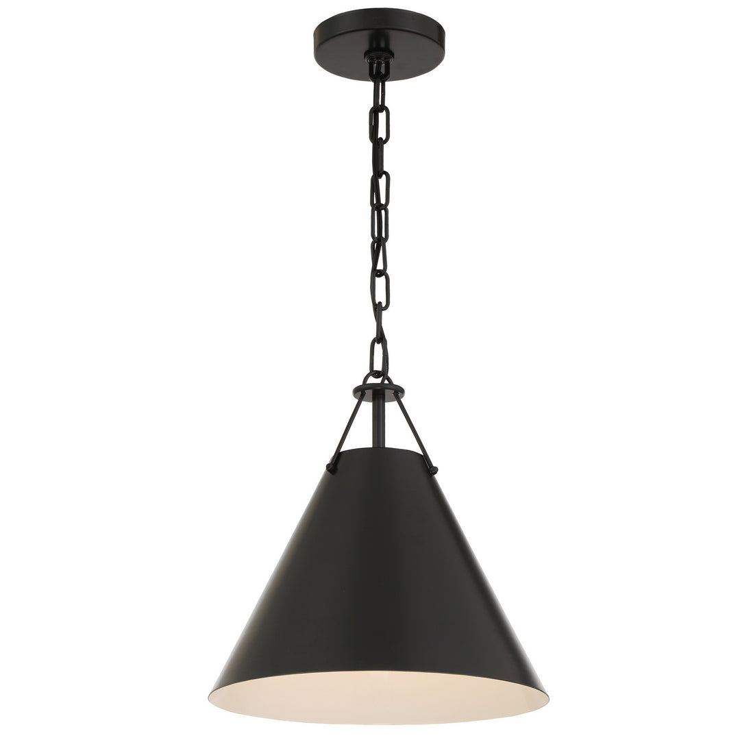 Xavier One Light Pendant in Matte Black - available from The Lighting Shoppe, trusted by Canadian homeowners