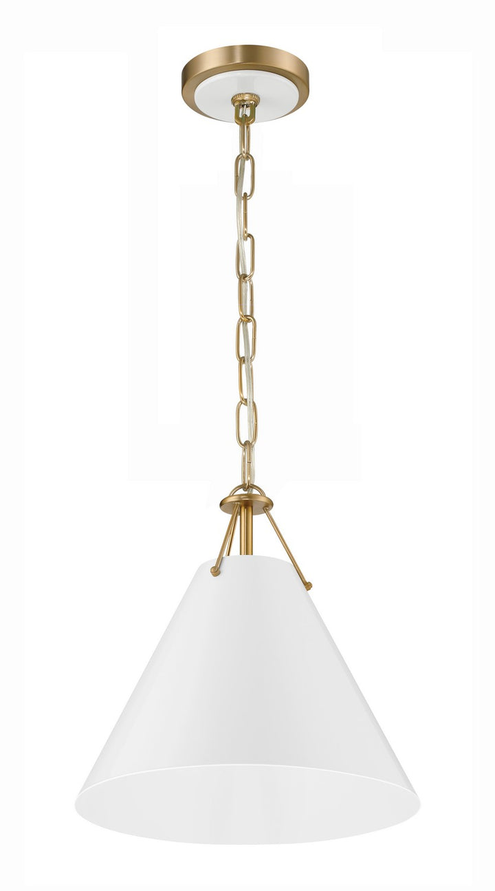 Xavier One Light Pendant in Vibrant Gold - available from The Lighting Shoppe, trusted by Canadian homeowners