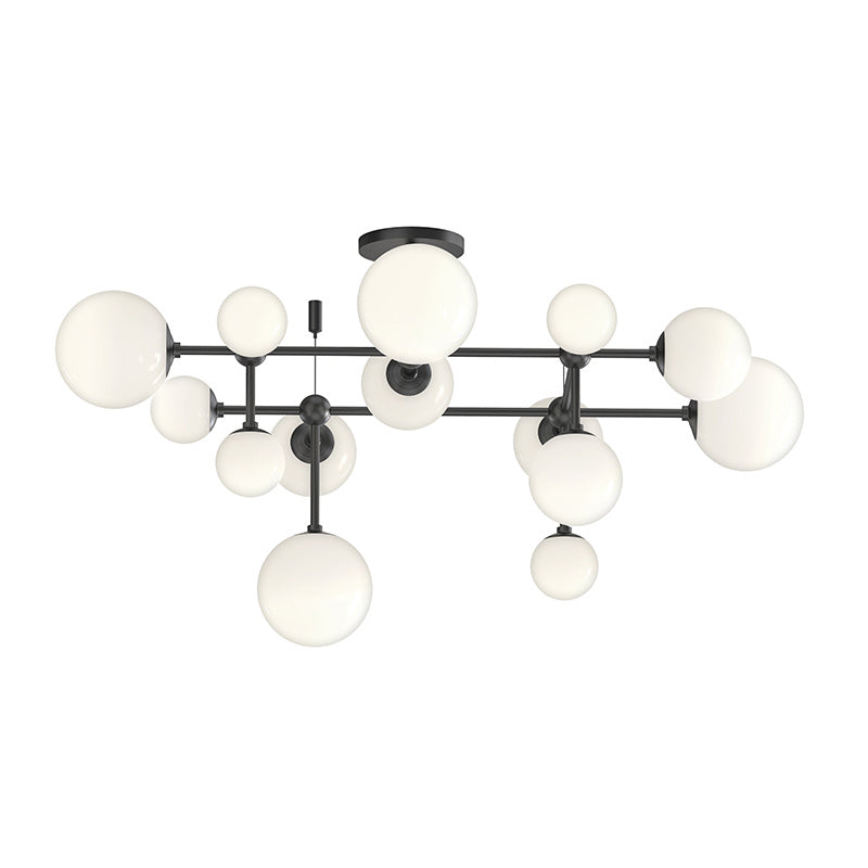 Sabon LED Semi-Flush Mount in Satin Black - available from The Lighting Shoppe, trusted by Canadian homeowners