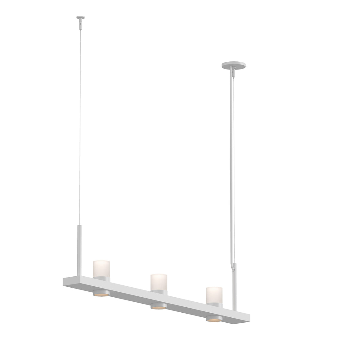 Intervals LED Pendant in Satin White - available from The Lighting Shoppe, trusted by Canadian homeowners