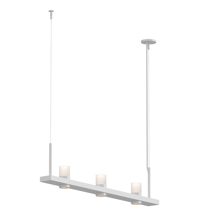 Intervals LED Pendant in Satin White - available from The Lighting Shoppe, trusted by Canadian homeowners