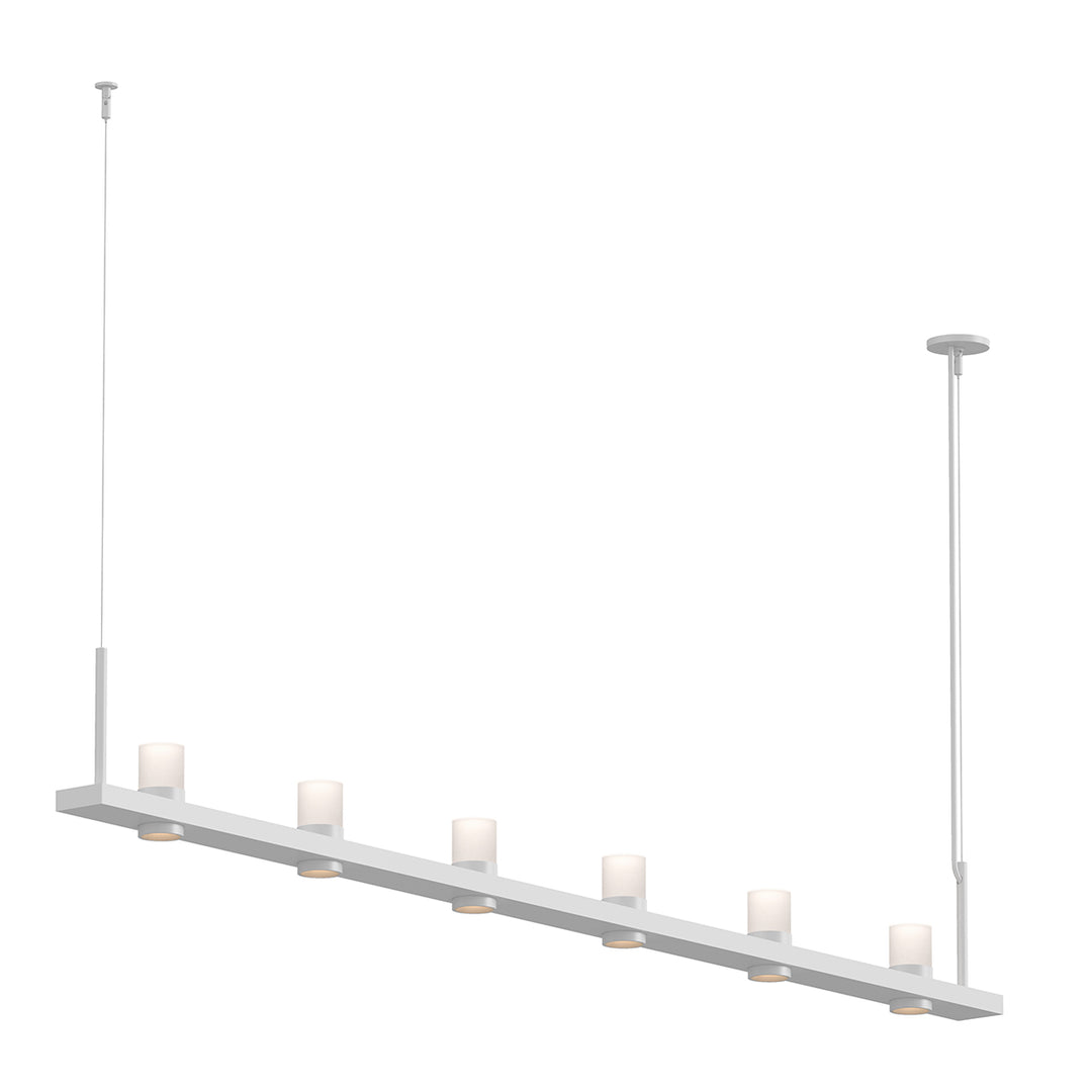 Intervals LED Pendant in Satin White - available from The Lighting Shoppe, trusted by Canadian homeowners