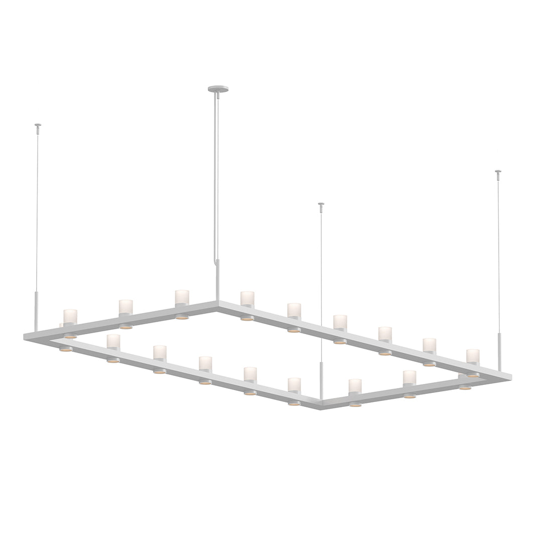 Intervals LED Pendant in Satin White - available from The Lighting Shoppe, trusted by Canadian homeowners