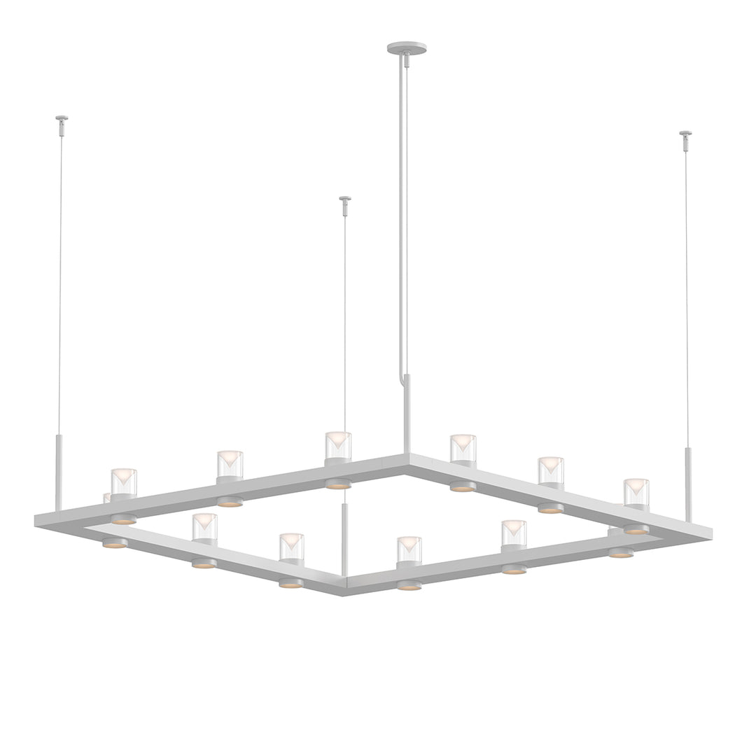 Intervals LED Pendant in Satin White - available from The Lighting Shoppe, trusted by Canadian homeowners