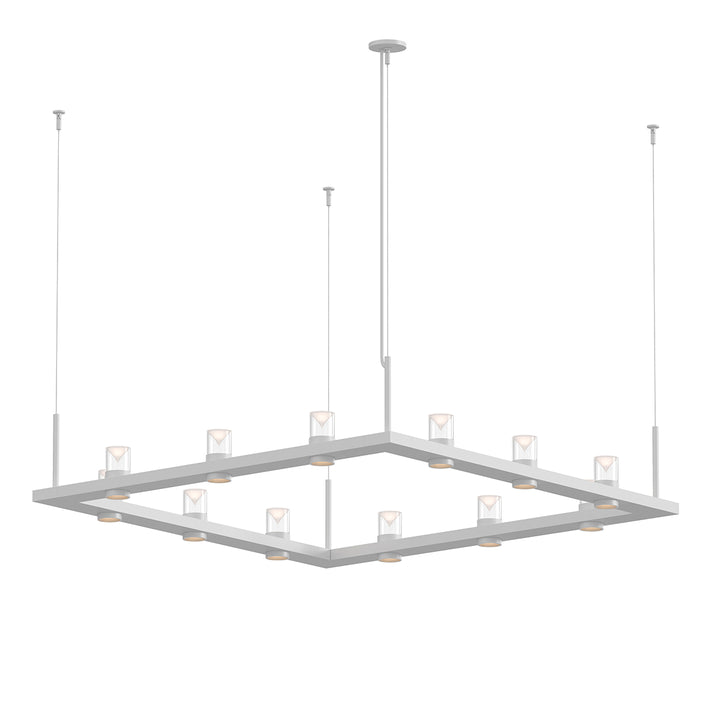 Intervals LED Pendant in Satin White - available from The Lighting Shoppe, trusted by Canadian homeowners