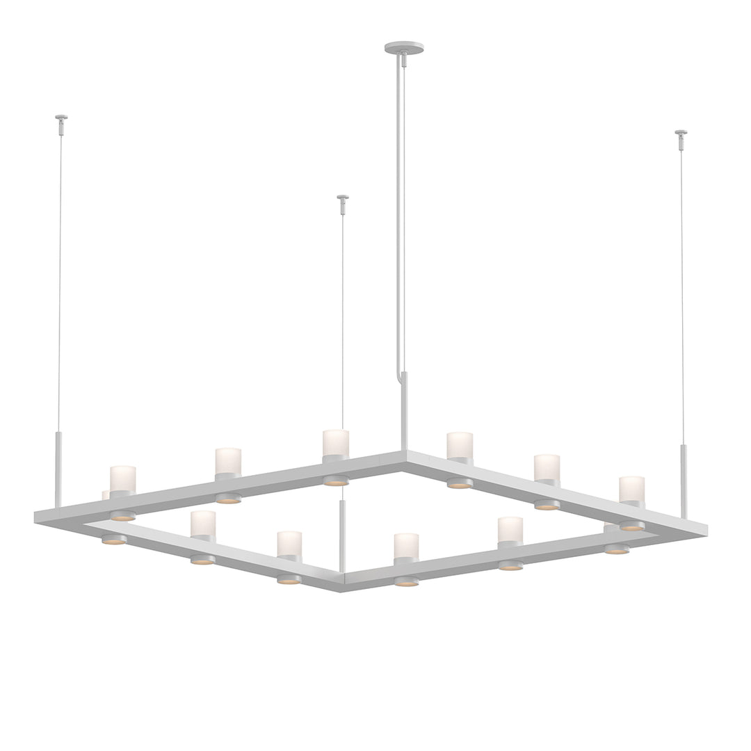 Intervals LED Pendant in Satin White - available from The Lighting Shoppe, trusted by Canadian homeowners