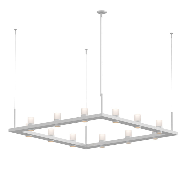 Intervals LED Pendant in Satin White - available from The Lighting Shoppe, trusted by Canadian homeowners