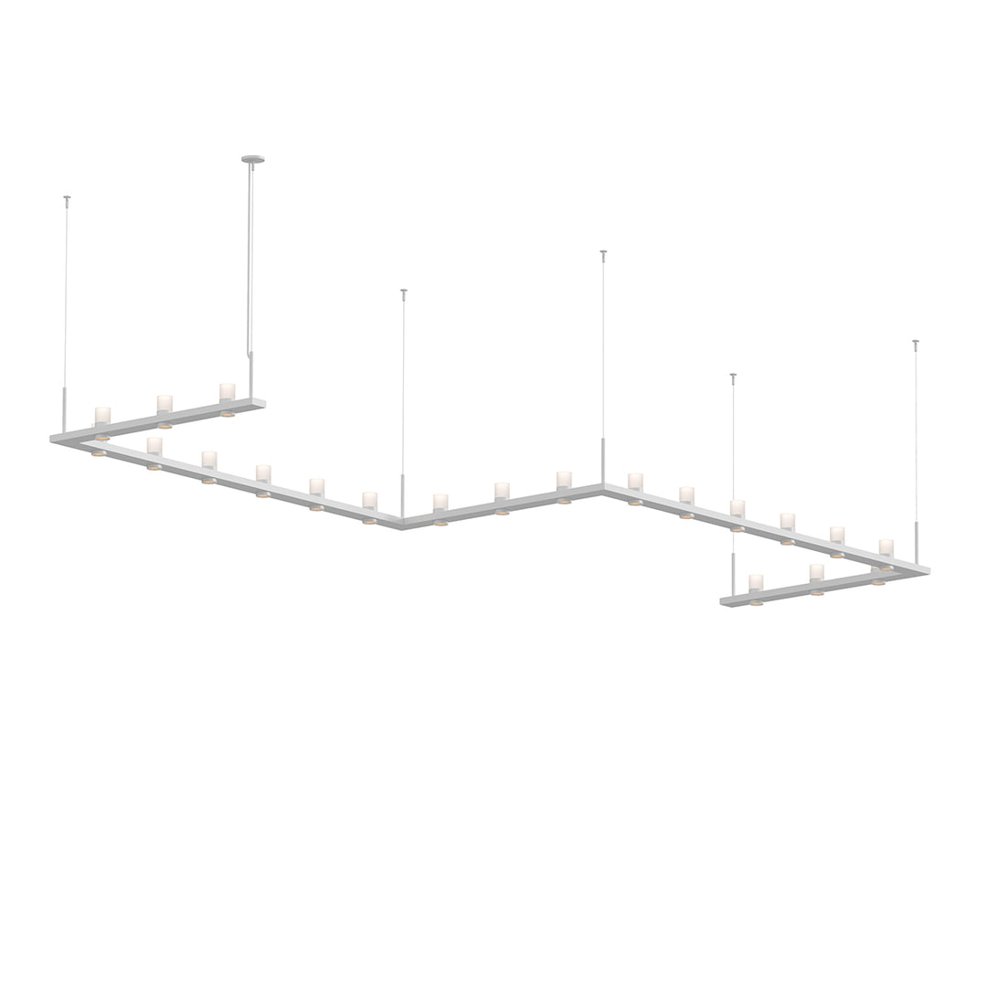 Intervals LED Pendant in Satin White - available from The Lighting Shoppe, trusted by Canadian homeowners