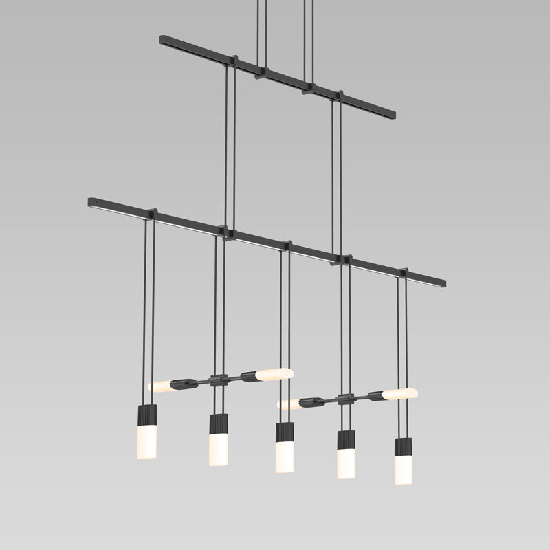 Suspenders Three Light Pendant in Satin Black - available from The Lighting Shoppe, trusted by Canadian homeowners