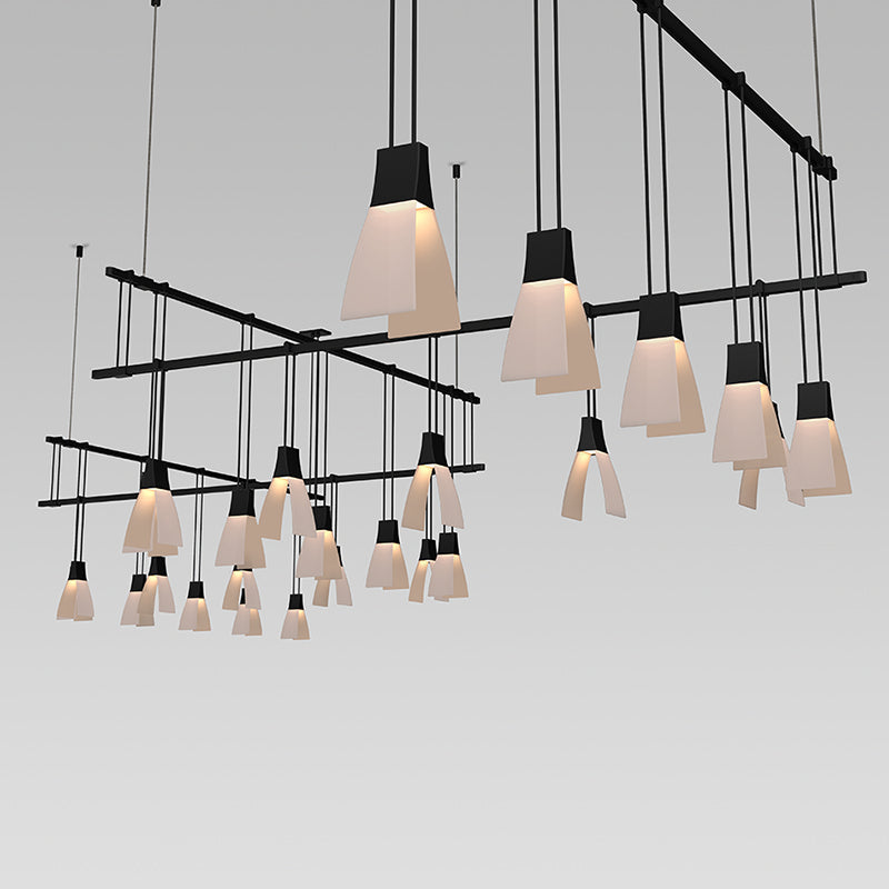 Suspenders 25 Light Pendant in Satin Black - available from The Lighting Shoppe, trusted by Canadian homeowners