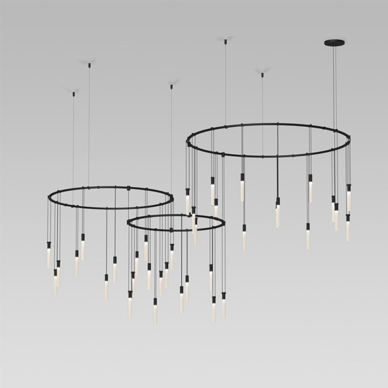 Suspenders 36 Light Pendant in Satin Black - available from The Lighting Shoppe, trusted by Canadian homeowners