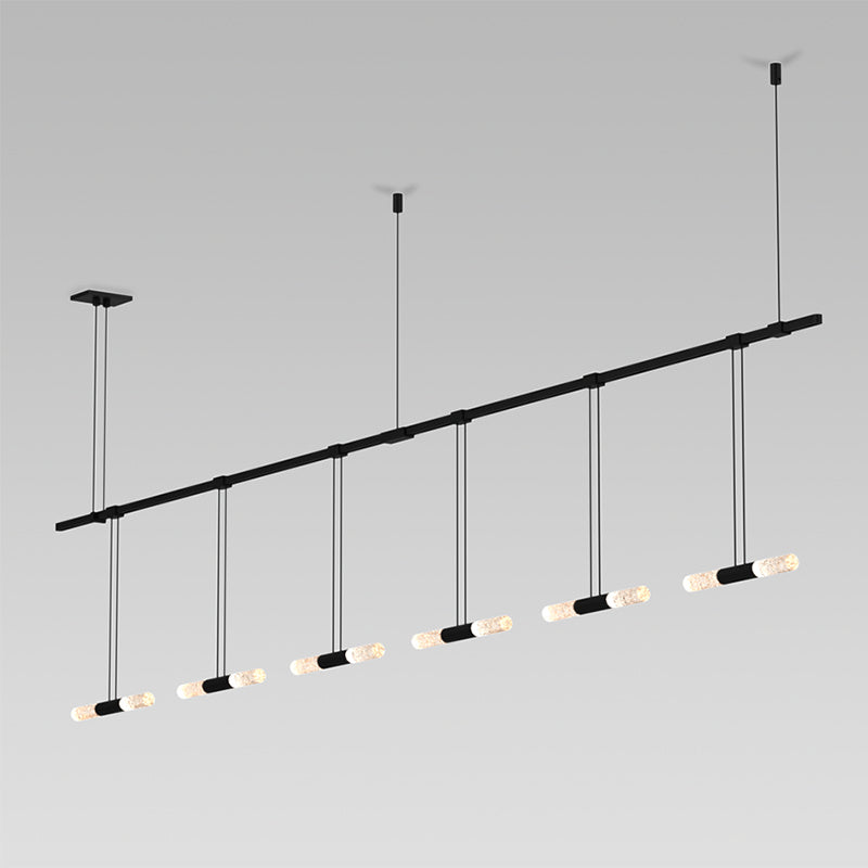 Suspenders Six Light Pendant in Satin Black - available from The Lighting Shoppe, trusted by Canadian homeowners