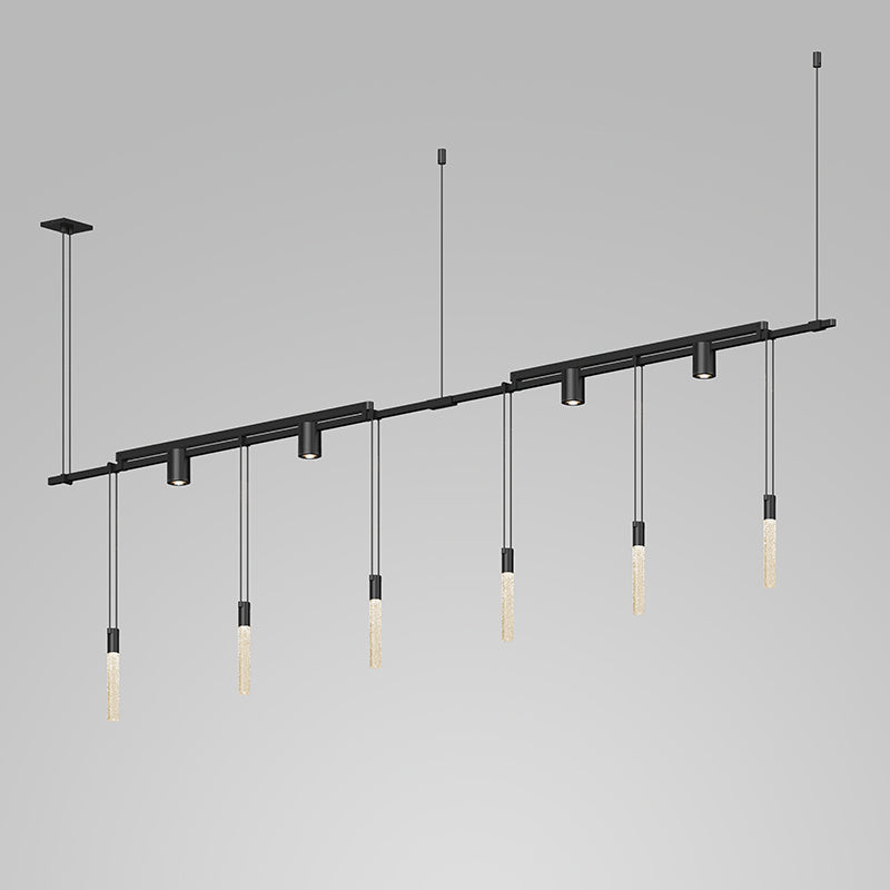 Suspenders Six Light Pendant in Satin Black - available from The Lighting Shoppe, trusted by Canadian homeowners