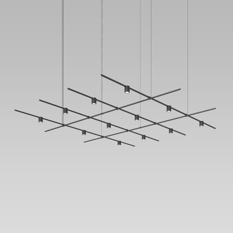 Suspenders 12 Light Pendant in Satin Black - available from The Lighting Shoppe, trusted by Canadian homeowners