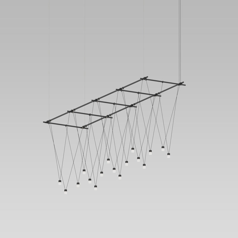 Suspenders 17 Light Pendant in Satin Black - available from The Lighting Shoppe, trusted by Canadian homeowners