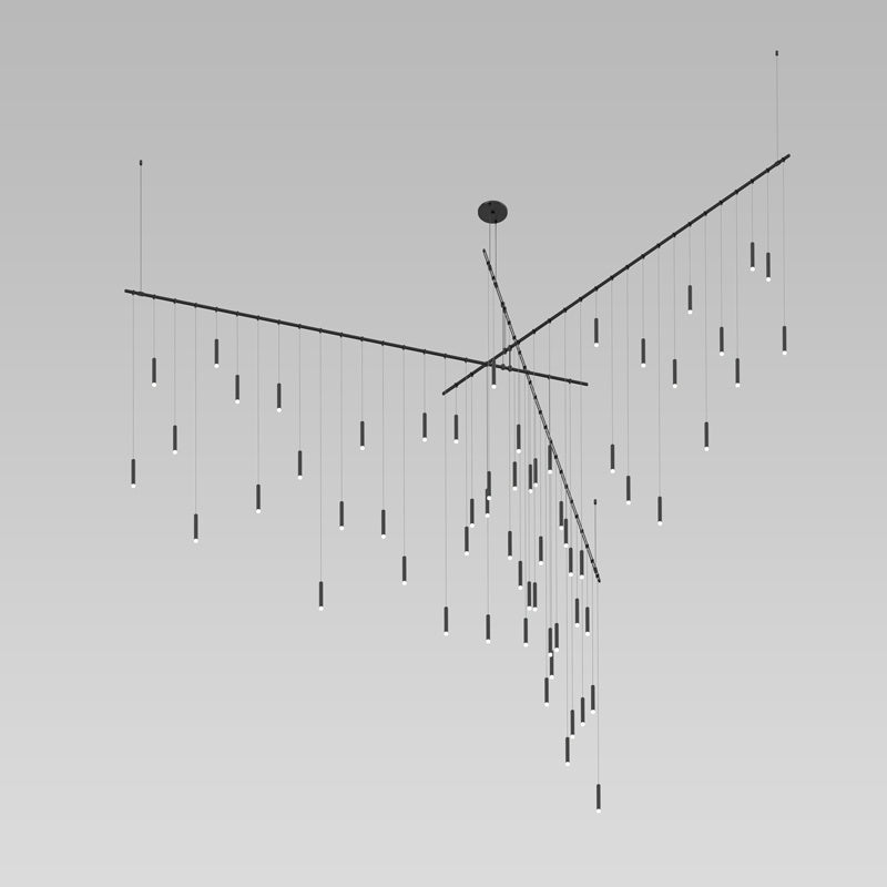 Suspenders 62 Light Pendant in Satin Black - available from The Lighting Shoppe, trusted by Canadian homeowners