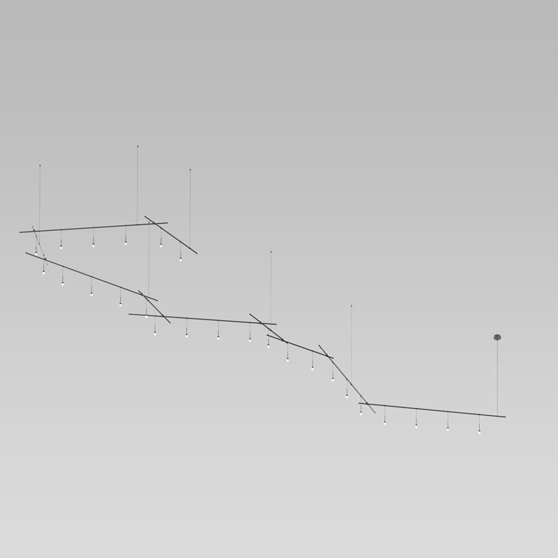 Suspenders 25 Light Pendant in Satin Black - available from The Lighting Shoppe, trusted by Canadian homeowners