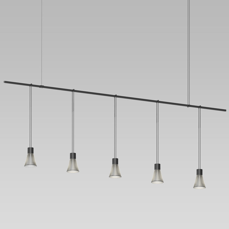 Suspenders Five Light Pendant in Satin Black - available from The Lighting Shoppe, trusted by Canadian homeowners