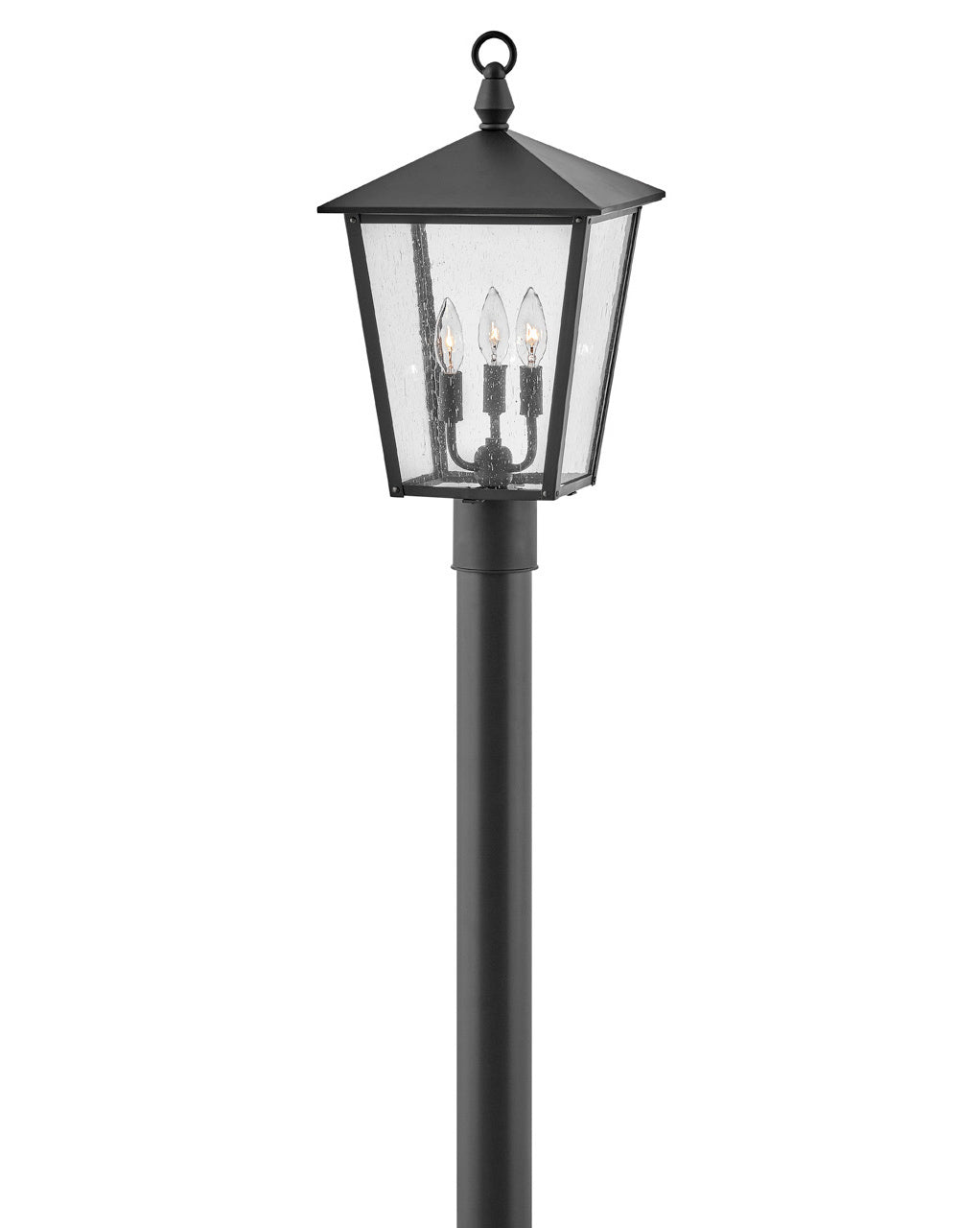 Huntersfield LED Post Top or Pier Mount Lantern in Black - available from The Lighting Shoppe, trusted by Canadian homeowners