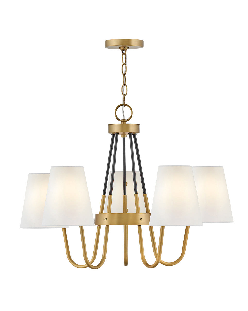 Aston LED Chandelier in Heritage Brass - available from The Lighting Shoppe, trusted by Canadian homeowners