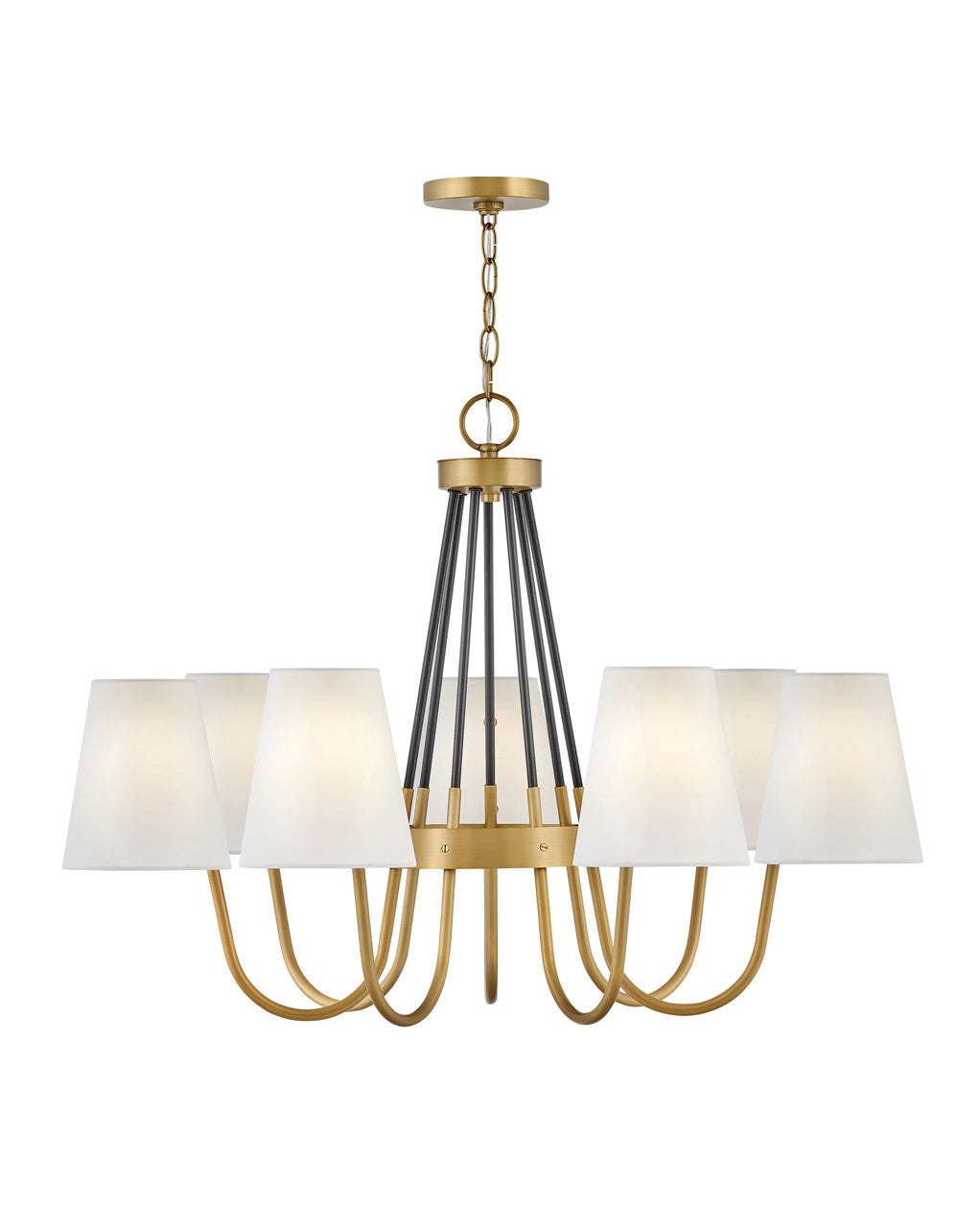 Aston LED Chandelier in Heritage Brass - available from The Lighting Shoppe, trusted by Canadian homeowners
