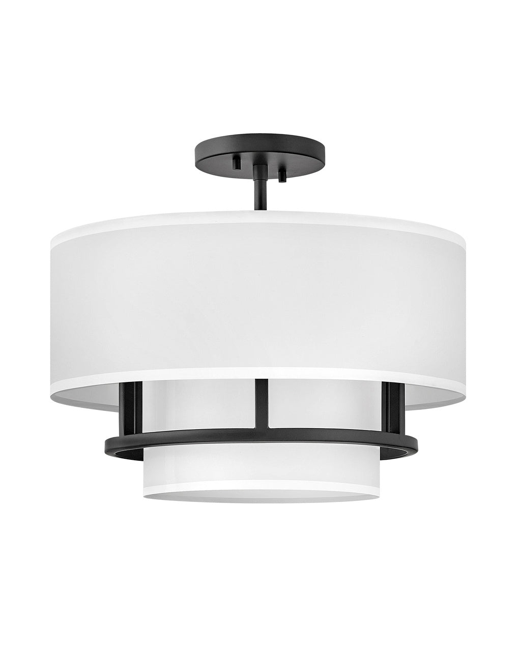 Graham LED Semi-Flush Mount in Black - available from The Lighting Shoppe, trusted by Canadian homeowners