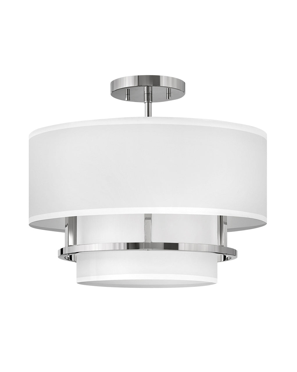 Graham LED Semi-Flush Mount in Polished Nickel - available from The Lighting Shoppe, trusted by Canadian homeowners