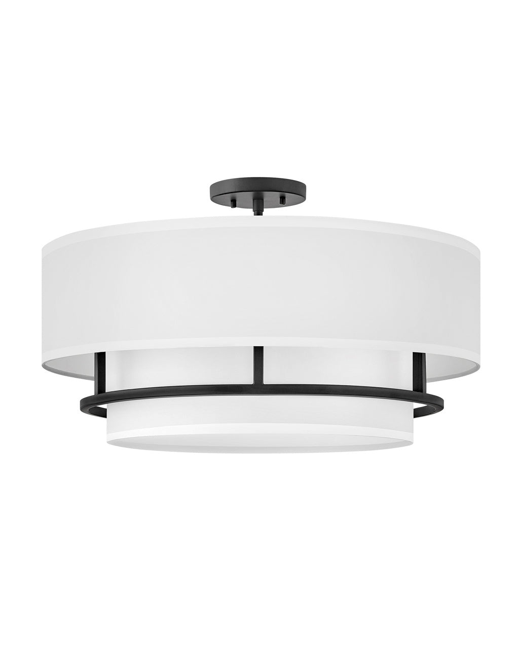 Graham LED Semi-Flush Mount in Black - available from The Lighting Shoppe, trusted by Canadian homeowners