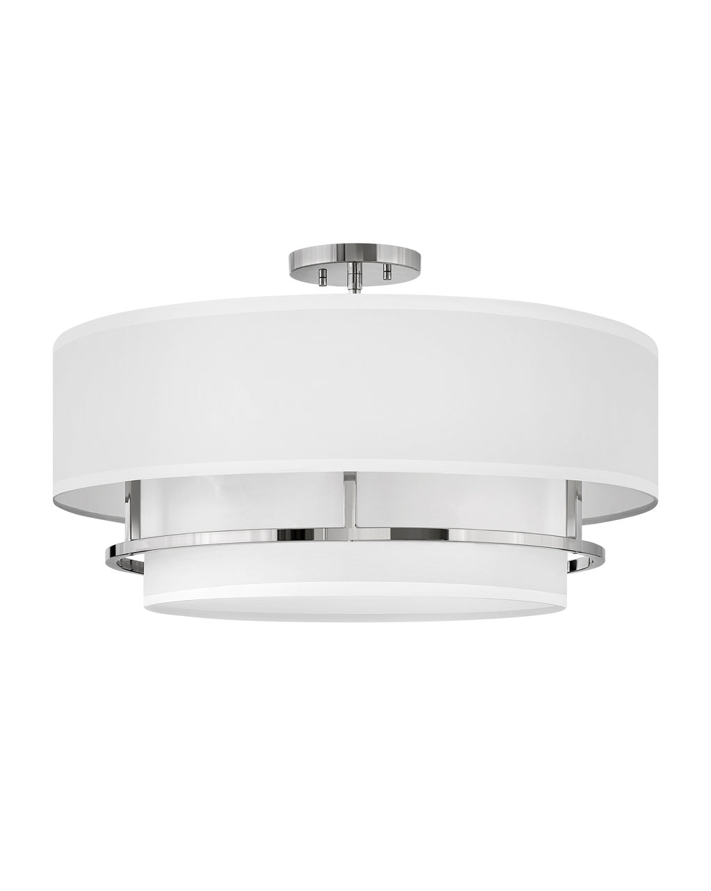 Graham LED Semi-Flush Mount in Polished Nickel - available from The Lighting Shoppe, trusted by Canadian homeowners