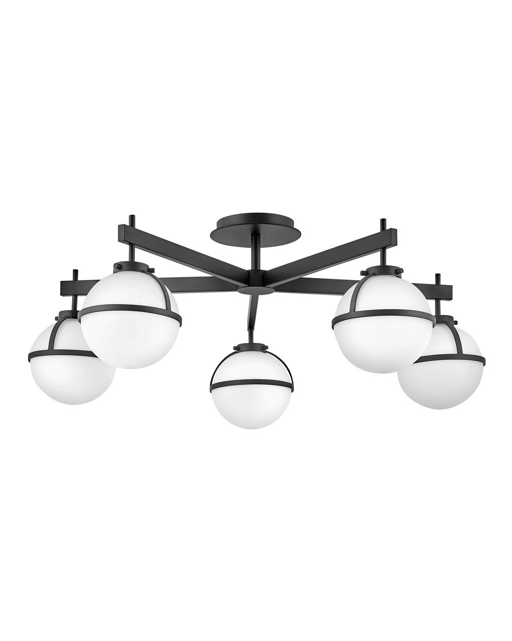 Hollis LED Semi-Flush Mount in Black - available from The Lighting Shoppe, trusted by Canadian homeowners