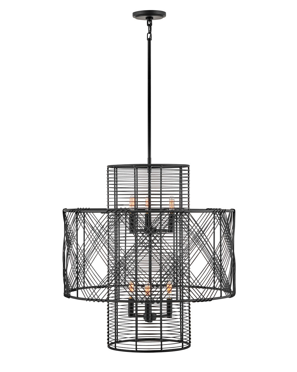 Hinkley Canada - 41065BLK - LED Chandelier - Nikko - Black