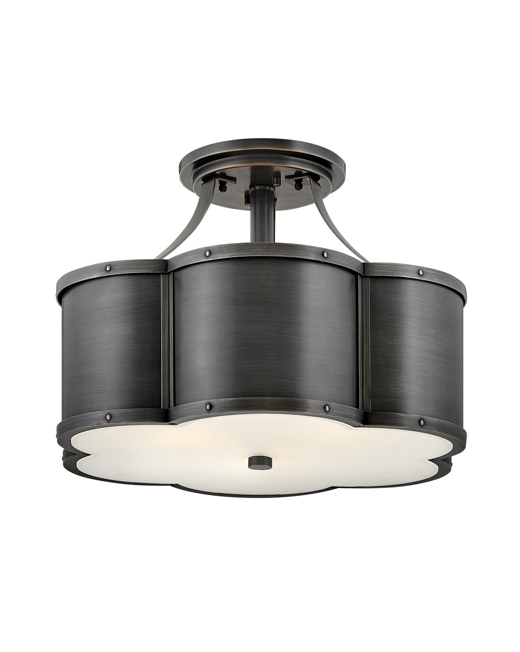 Chance LED Semi-Flush Mount in Blackened Brass - available from The Lighting Shoppe, trusted by Canadian homeowners