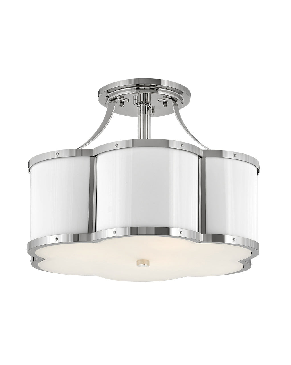 Chance LED Semi-Flush Mount in Polished Nickel - available from The Lighting Shoppe, trusted by Canadian homeowners